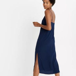Tall Silk Eva Side-Slit Slip Dress